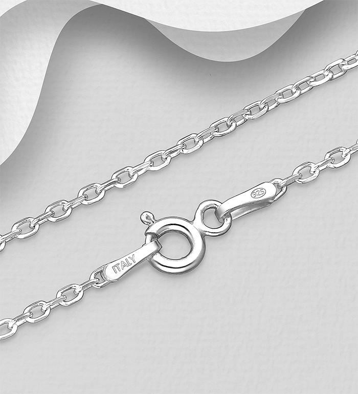 Italian Delight - Wholesale 925 Sterling Silver Cable Chain, 1.5 mm Wide, Made in Italy. - SKU #706-14295