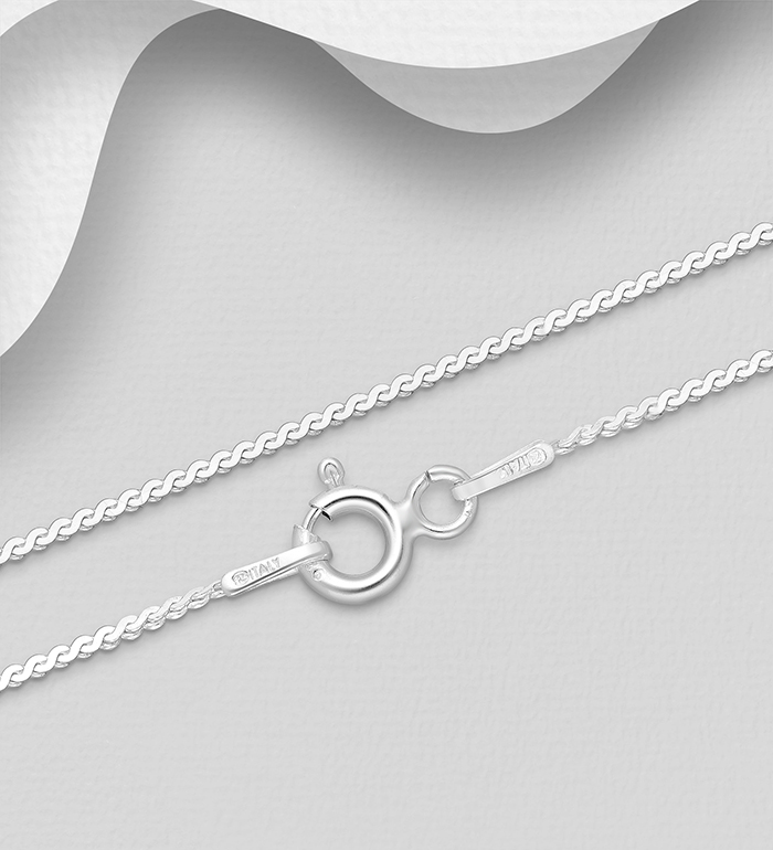 Italian Delight - Wholesale 925 Sterling Silver Chain, 0.9 mm Wide, Made in Italy. - SKU #706-15052