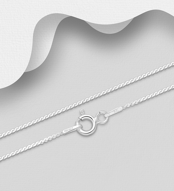 Italian Delight - Wholesale 925 Sterling Silver Chain, 0.9 mm Wide, Made in Italy. - SKU #706-15052