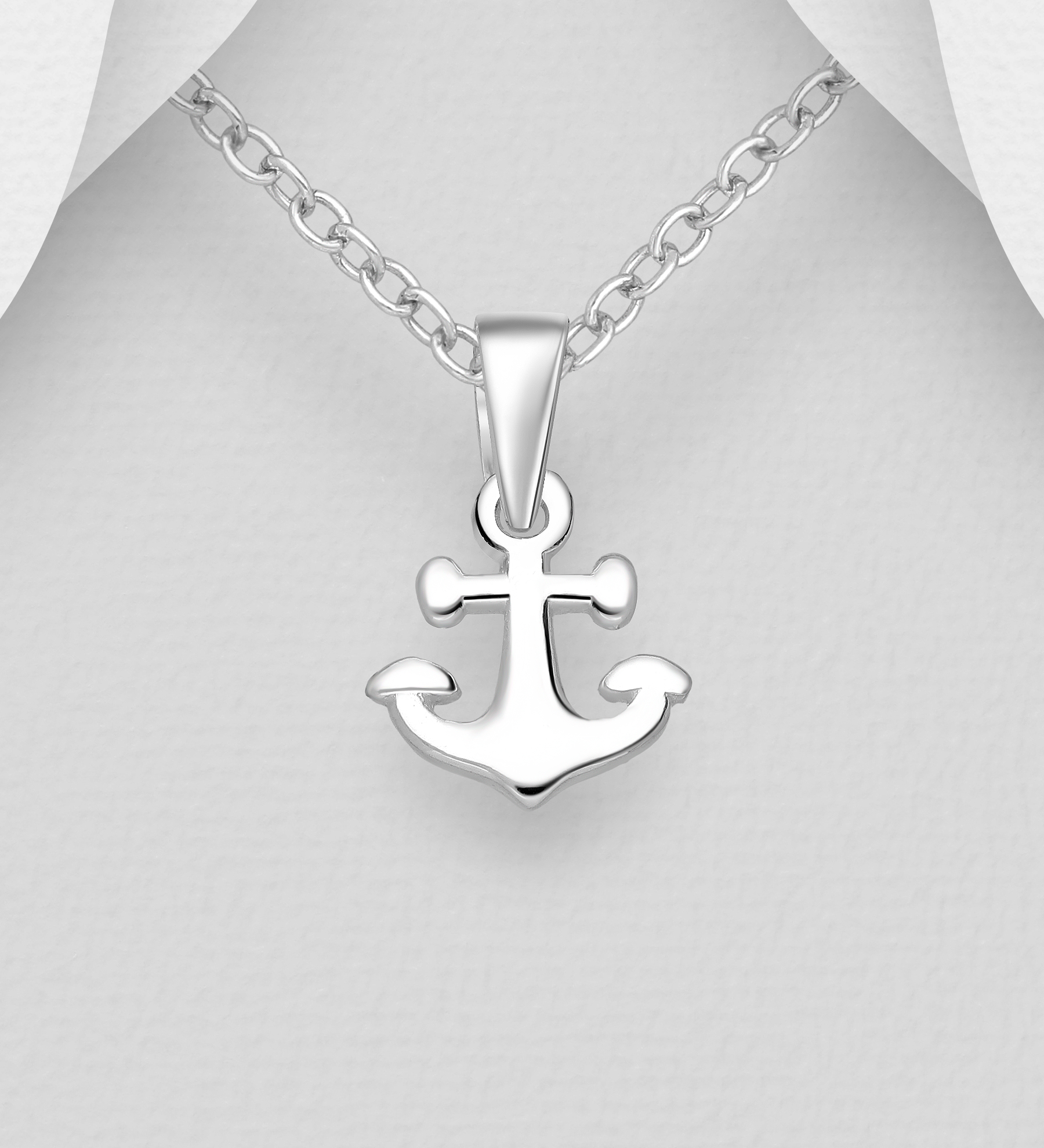 Wholesale 925 Sterling Silver Anchor Pendant - SKU #706-15726