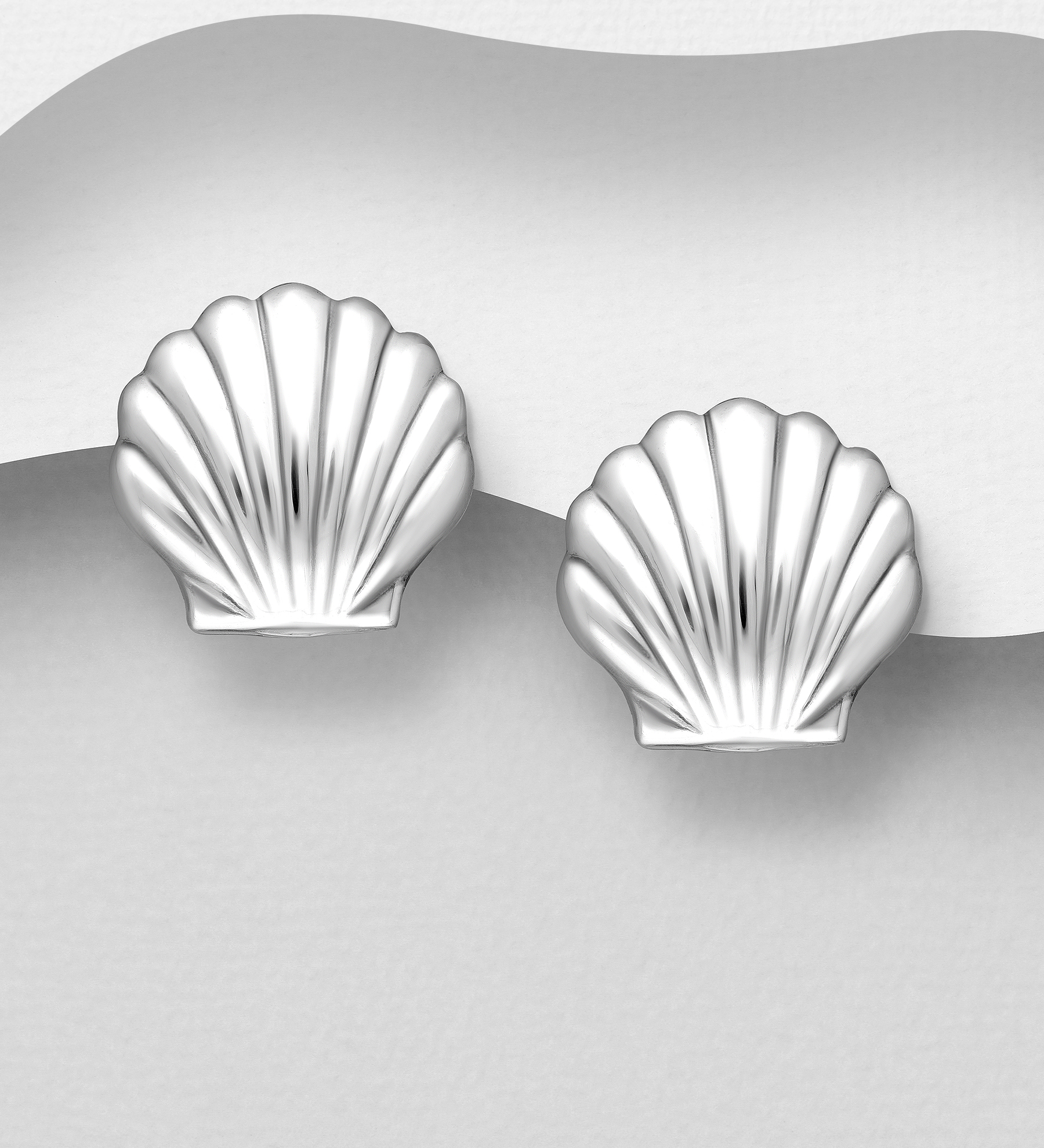Wholesale 925 Sterling Silver Shell Clip-on Earrings - SKU #706-15846