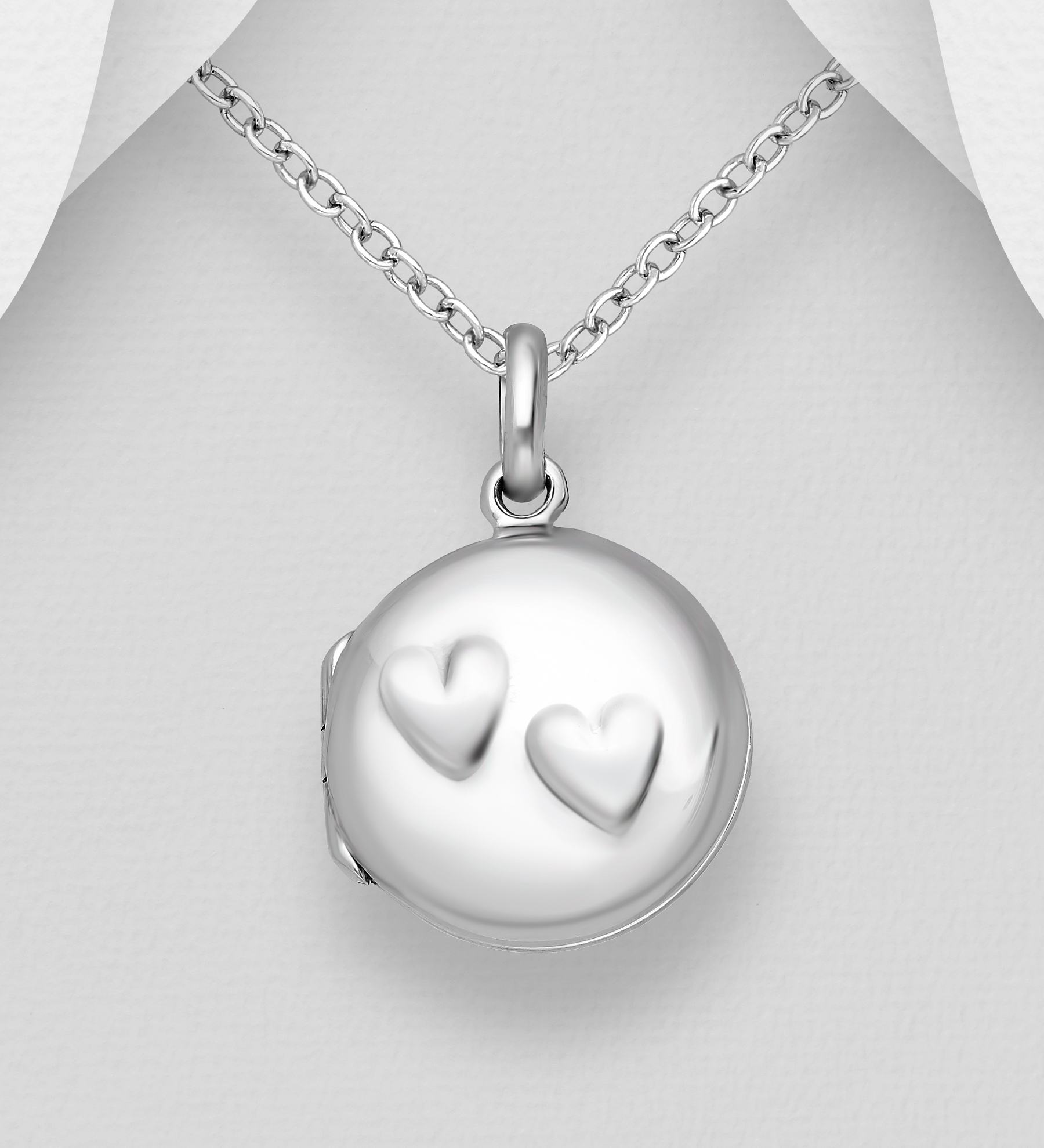 Wholesale 925 Sterling Silver Heart Locket Pendant - SKU #706-15903