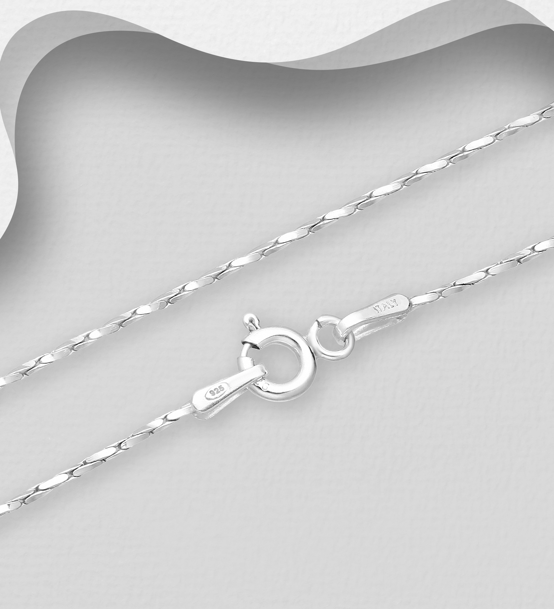 Italian Delight - Wholesale 925 Sterling Silver Chain, 0.9 mm Wide, Made in Italy. - SKU #706-16881