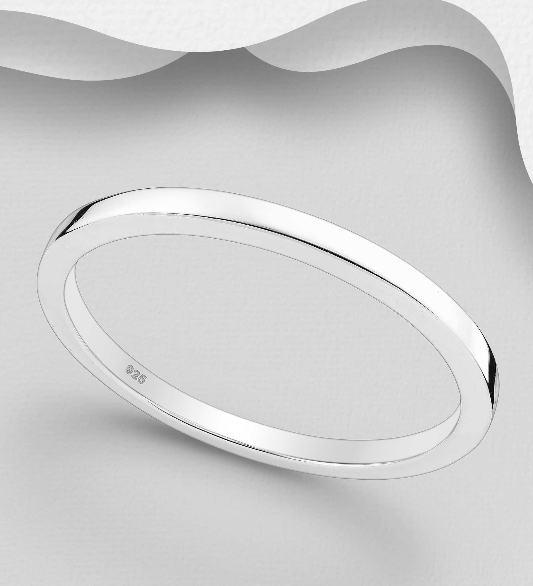 Wholesale 925 Sterling Silver Engravable Bangle - SKU #706-17238