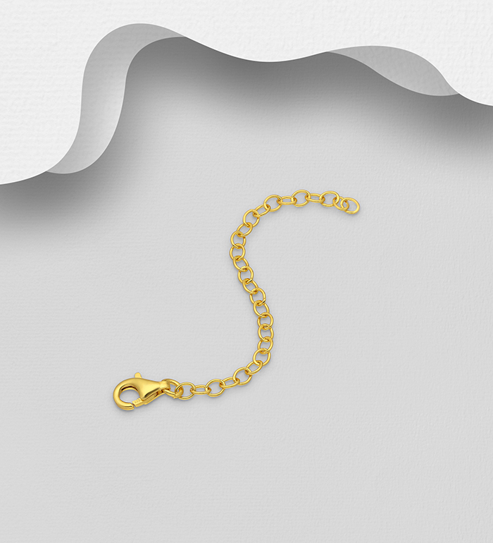Wholesale 925 Sterling Silver Findings, Plated with 1 Micron 18K Yellow Gold, 6 mm Wide. - SKU #1535-165