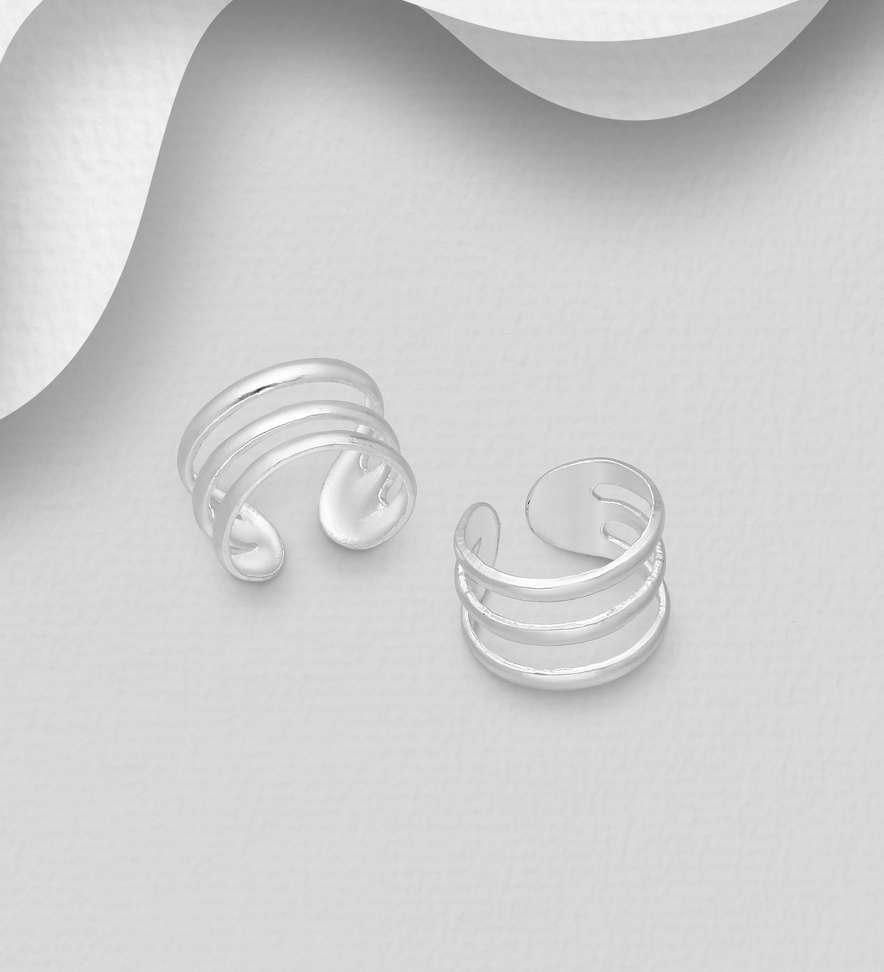 Wholesale 925 Sterling Silver Layered Ear Cuffs - SKU #706-18202