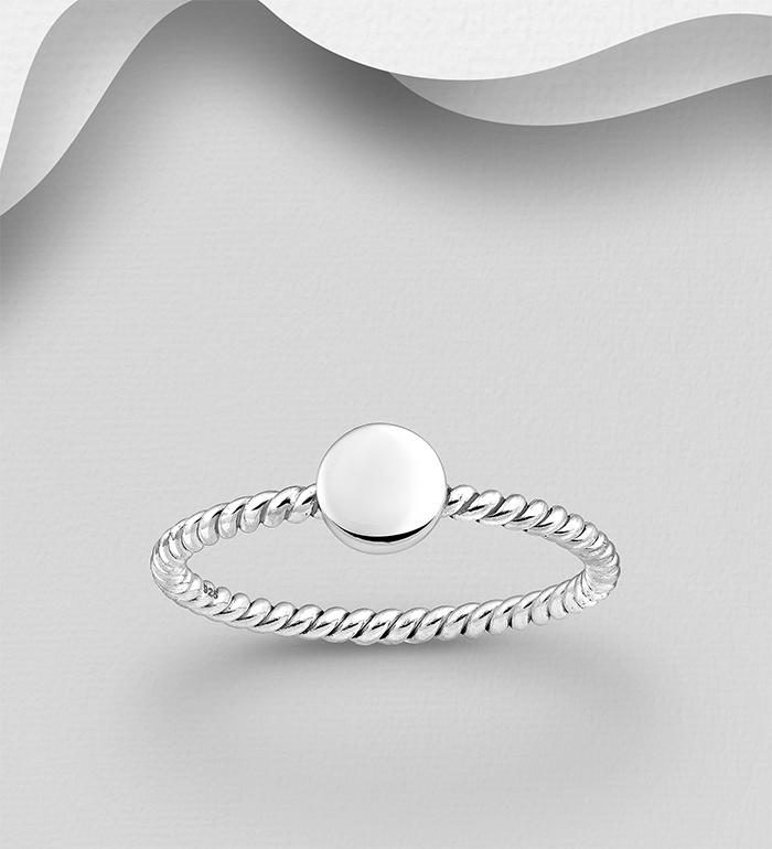 Wholesale 925 Sterling Silver Circle Ring - SKU #706-18445