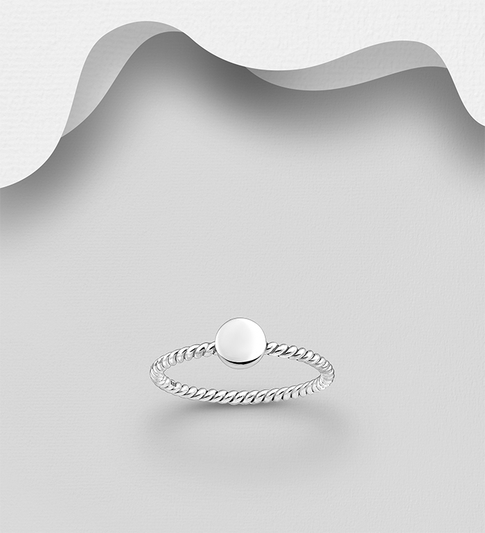 Wholesale 925 Sterling Silver Circle Ring - SKU #706-18445