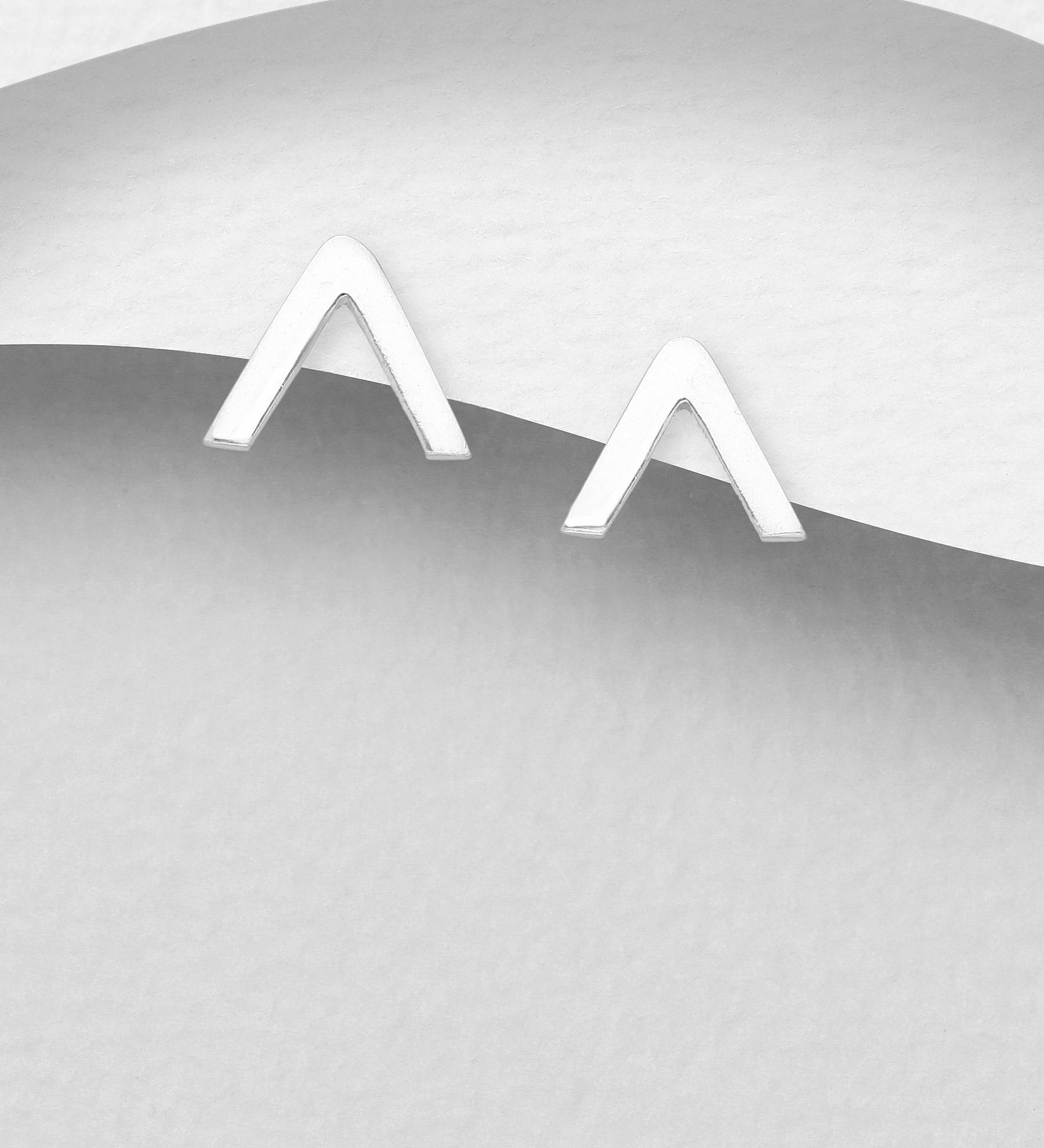 Wholesale 925 Sterling Silver Chevron Earrings - SKU #706-18507