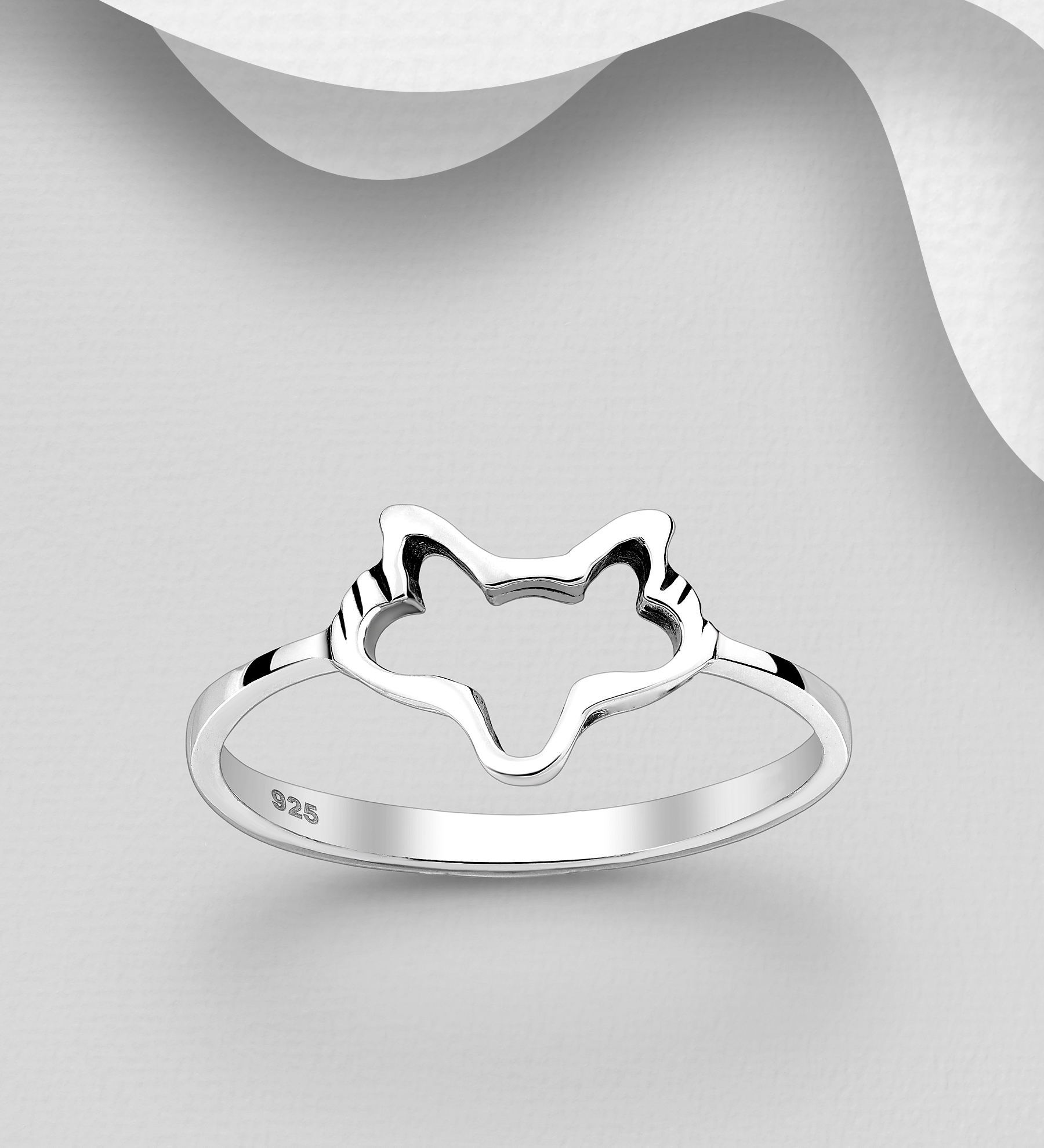Wholesale 925 Sterling Silver Fox Ring - SKU #706-19193