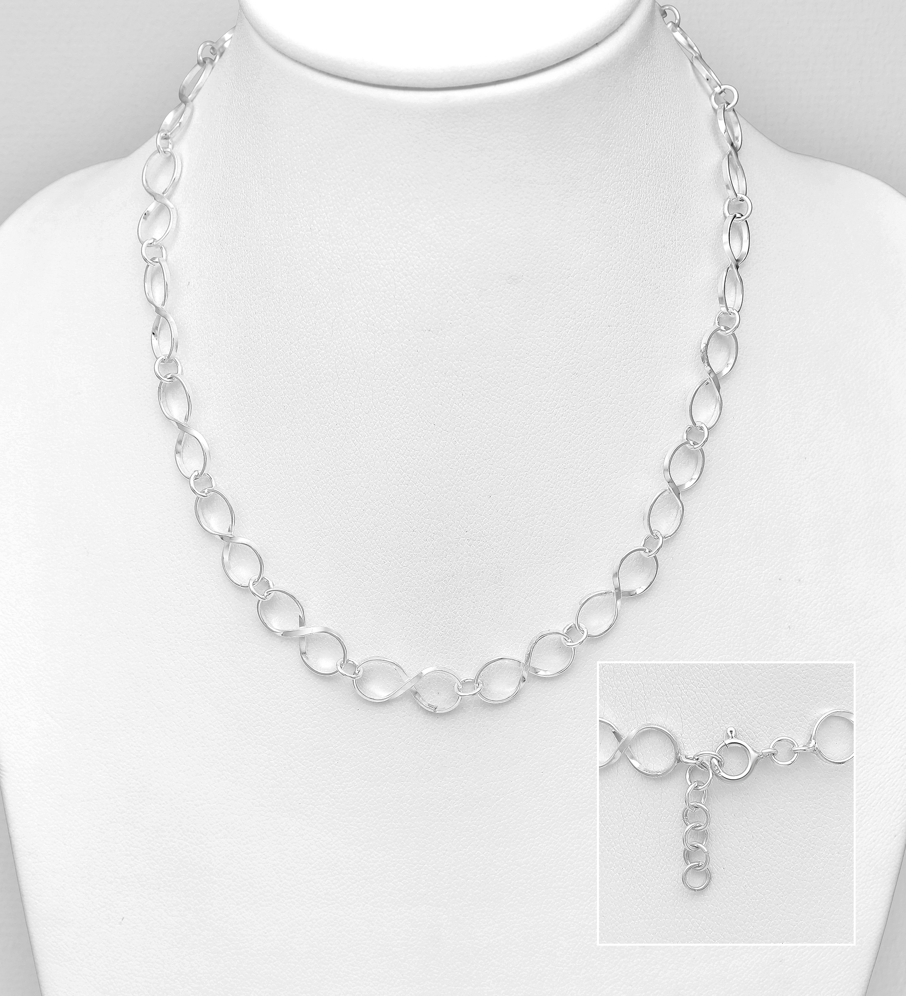 Wholesale 925 Sterling Silver Infinity Necklace - SKU #706-19919