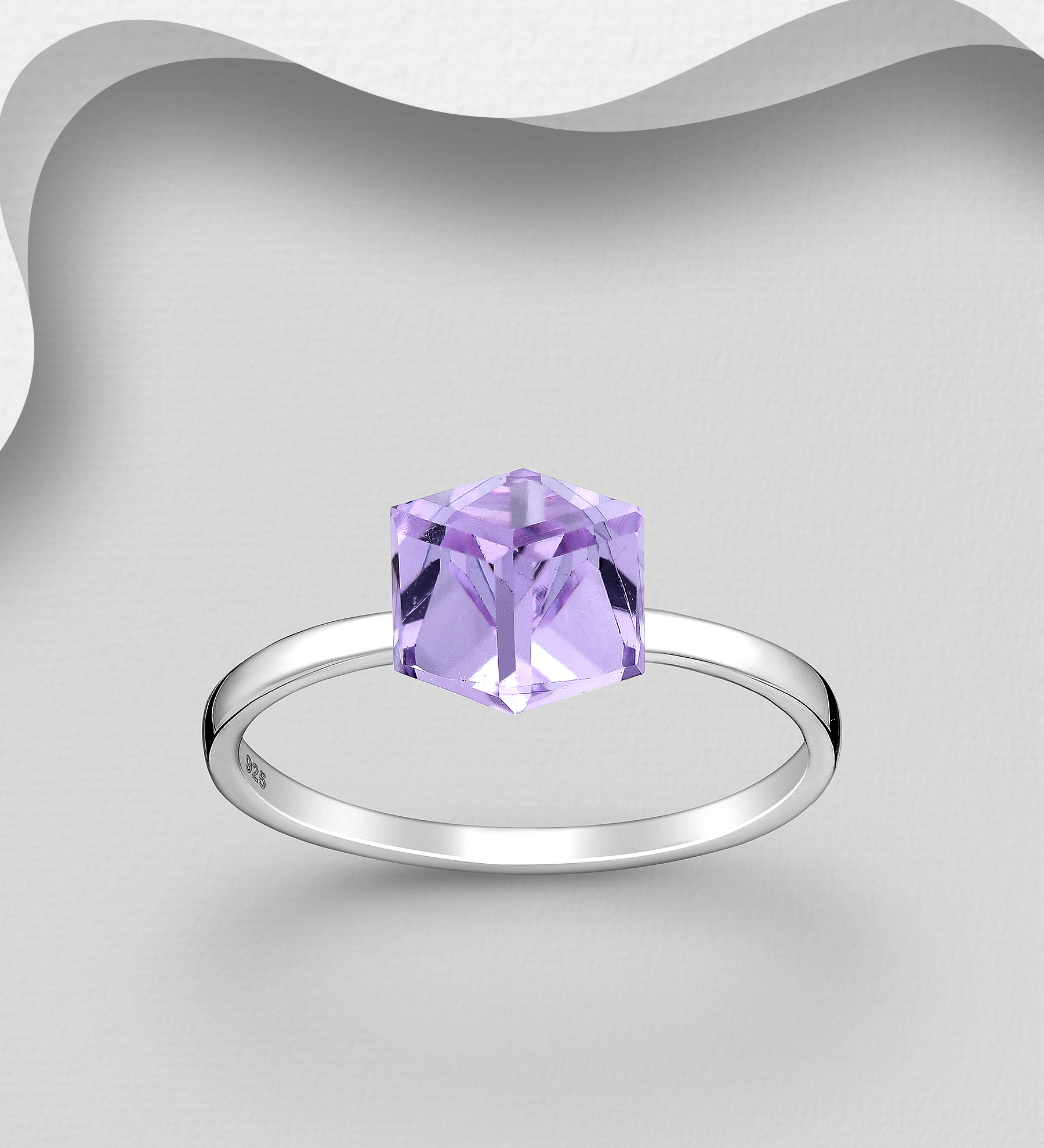 Sparkle by 7K - Wholesale 925 Sterling Silver Ring Decorated with Fine Austrian Crystal - SKU #1583-109