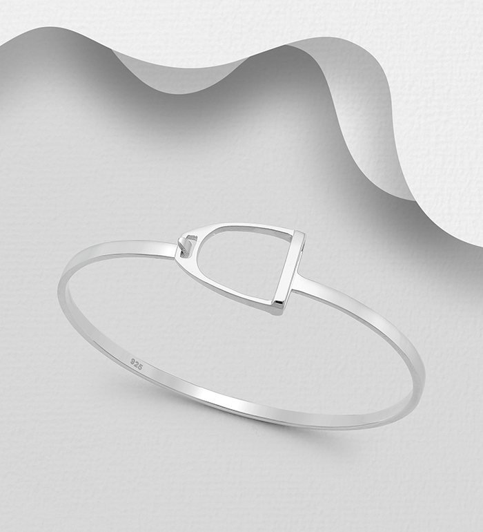 Wholesale 925 Sterling Silver Stirrup Bangle - SKU #706-20561