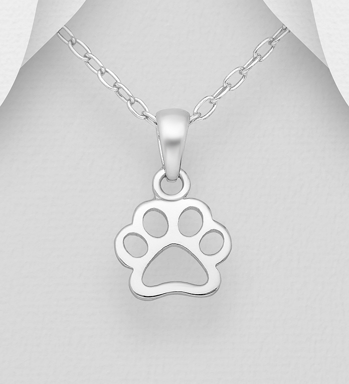 Wholesale 925 Sterling Silver Paw Pendant - SKU #706-21075