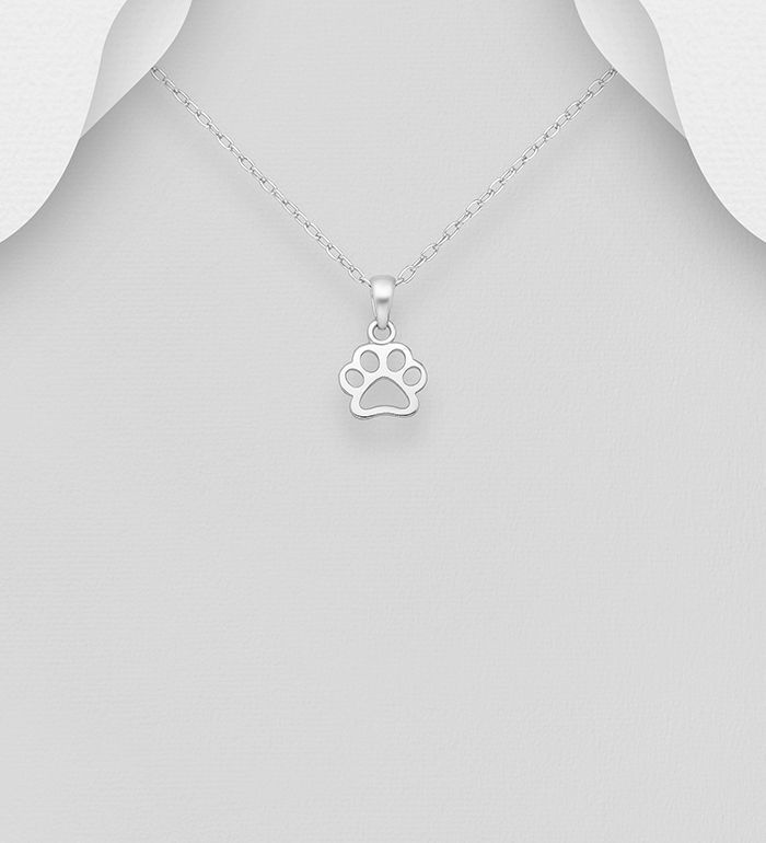 Wholesale 925 Sterling Silver Paw Pendant - SKU #706-21075