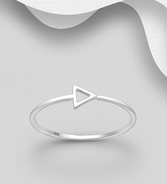 Wholesale 925 Sterling Silver Triangle Ring - SKU #706-21707