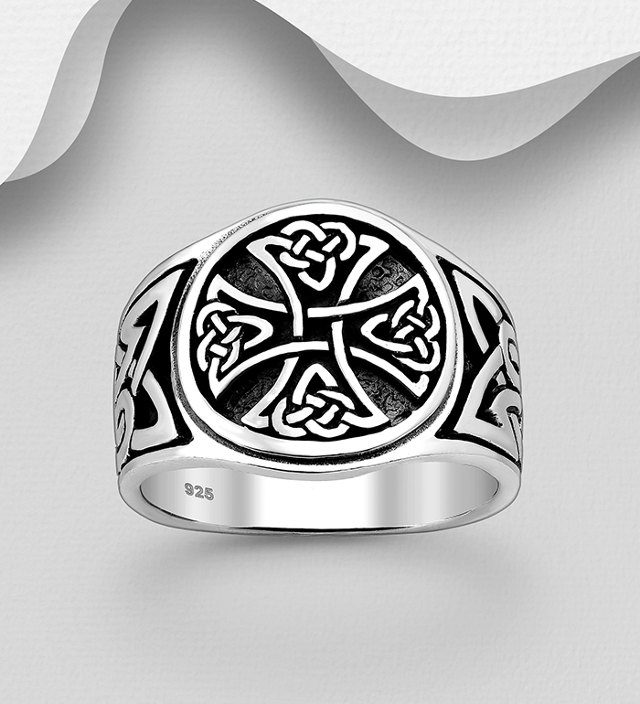 Wholesale 925 Sterling Silver Celtic Ring - SKU #1563-231