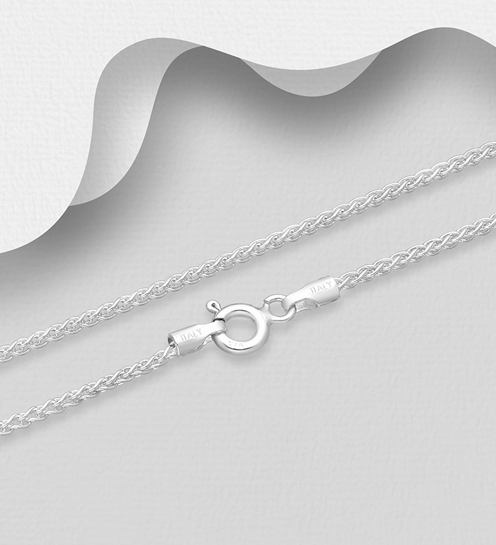 Italian Delight - Wholesale 925 Sterling Silver Cable Chain, 1 mm Wide, Made in Italy - SKU #706-21895