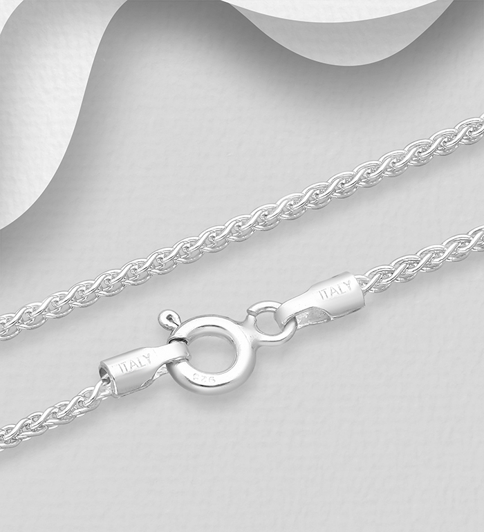 Italian Delight - Wholesale 925 Sterling Silver Cable Chain, 1 mm Wide, Made in Italy - SKU #706-21895