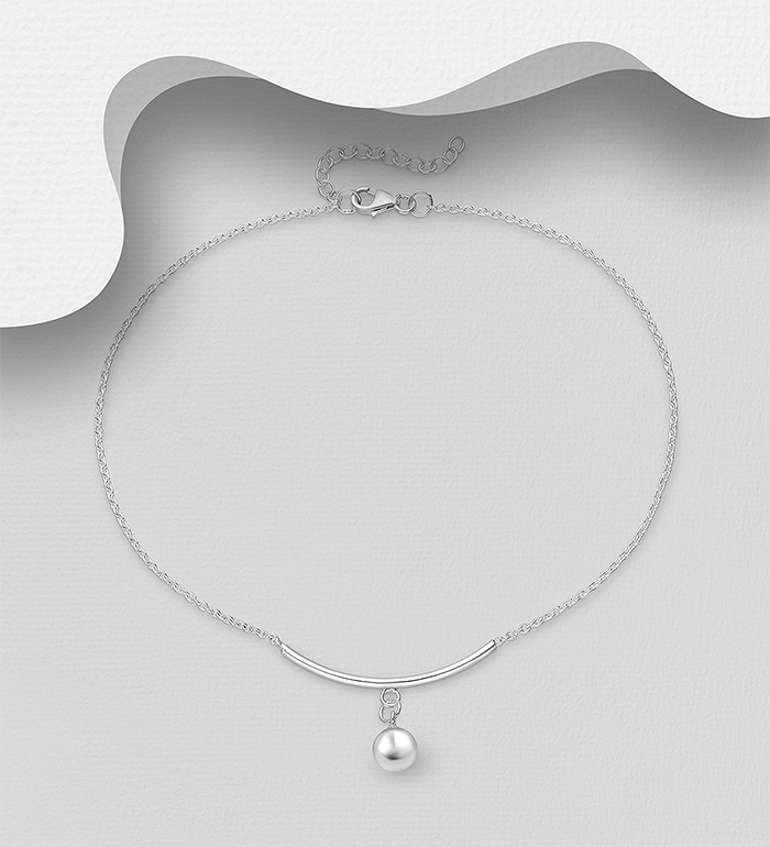 Wholesale 925 Sterling Silver Ball Anklet - SKU #1562-186