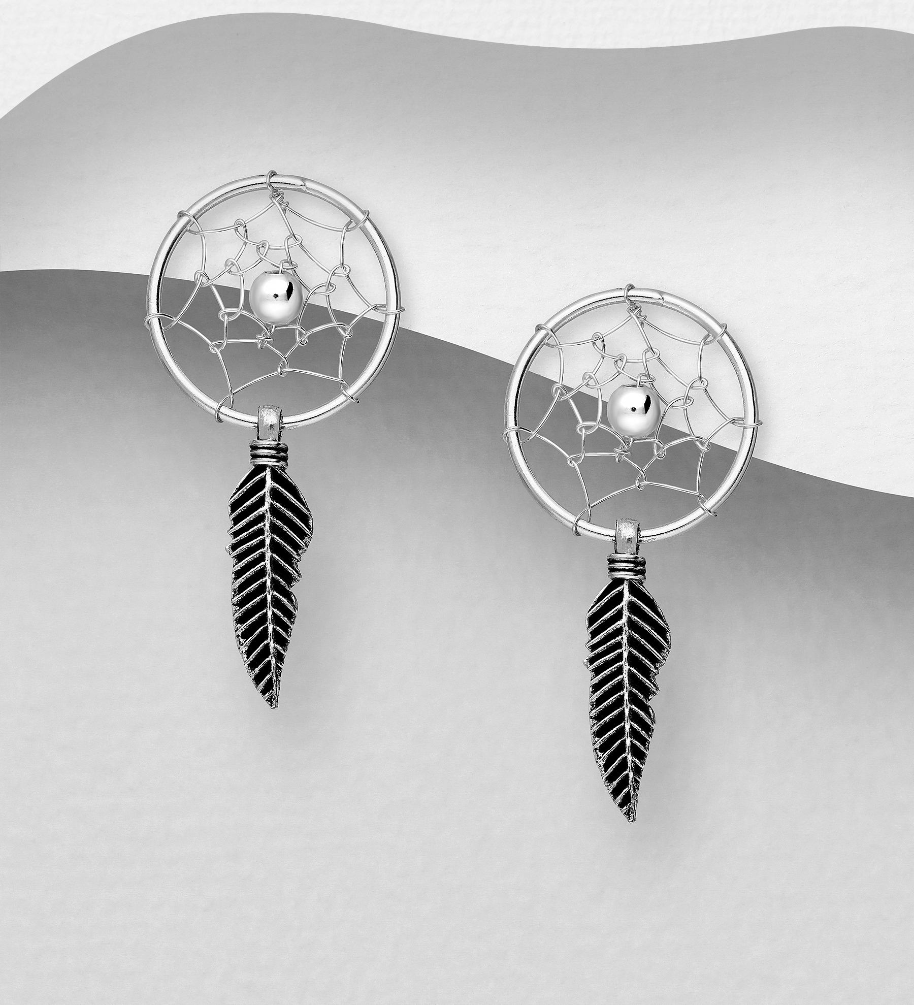 Wholesale 925 Sterling Silver Dream Catcher Earrings - SKU #706-22757