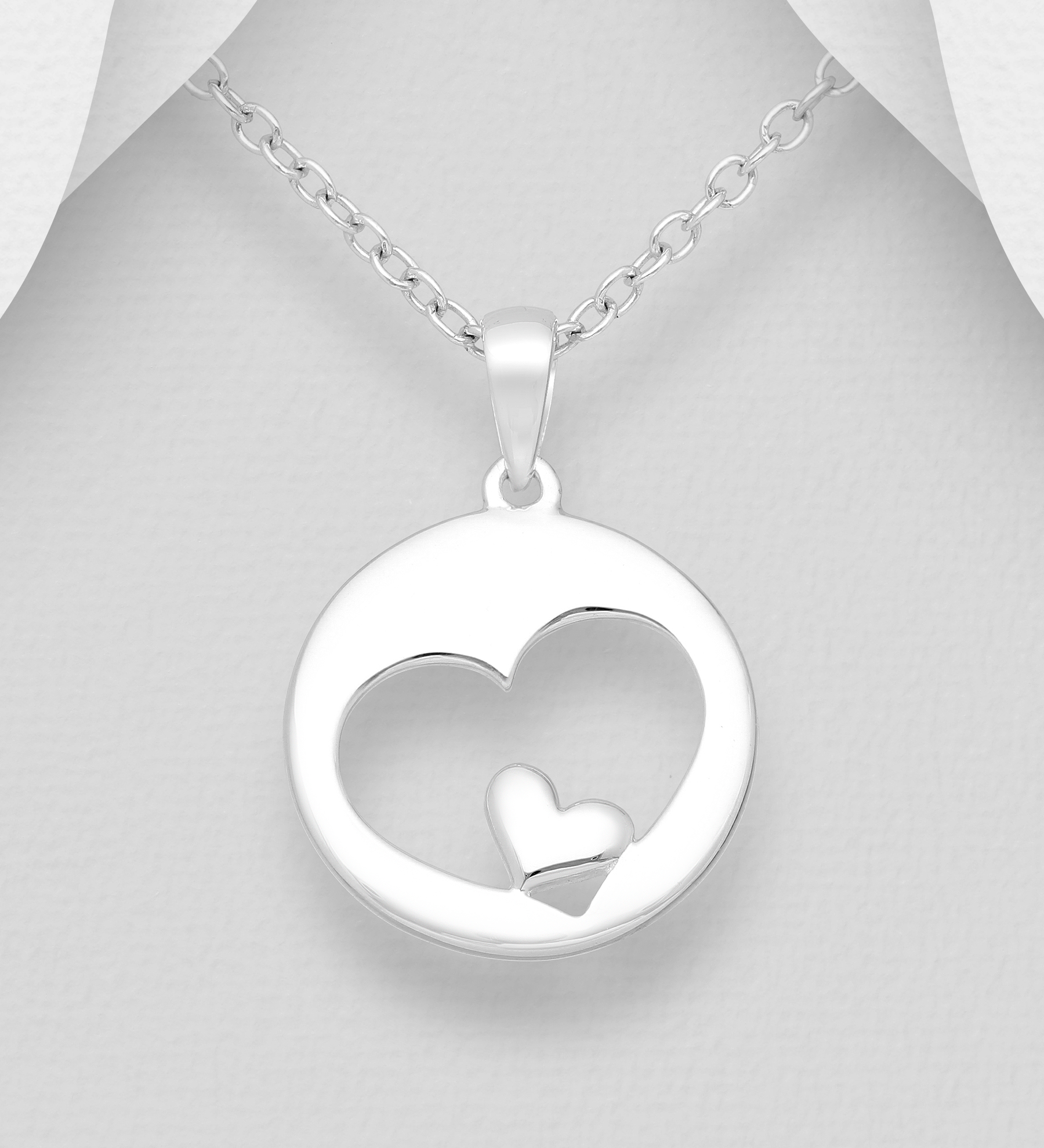 Wholesale 925 Sterling Silver Hearts Pendant - SKU #1063-1426