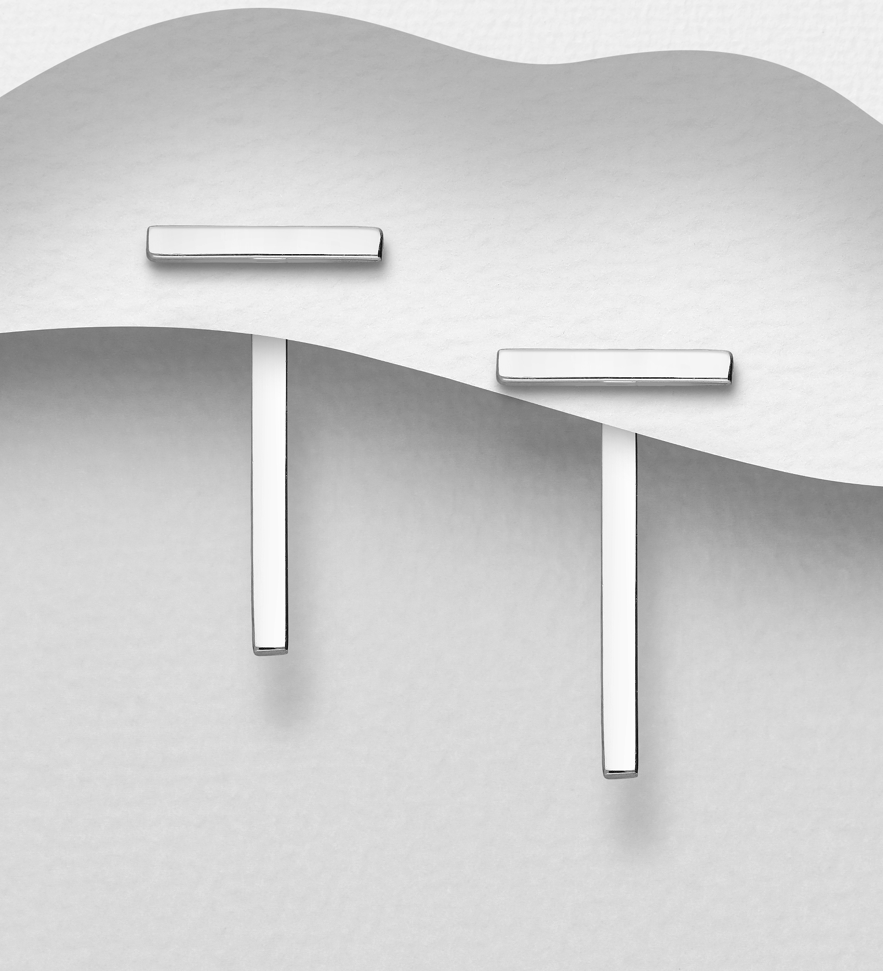 Wholesale 925 Sterling Silver Bar Jacket Earrings - SKU #1063-1466