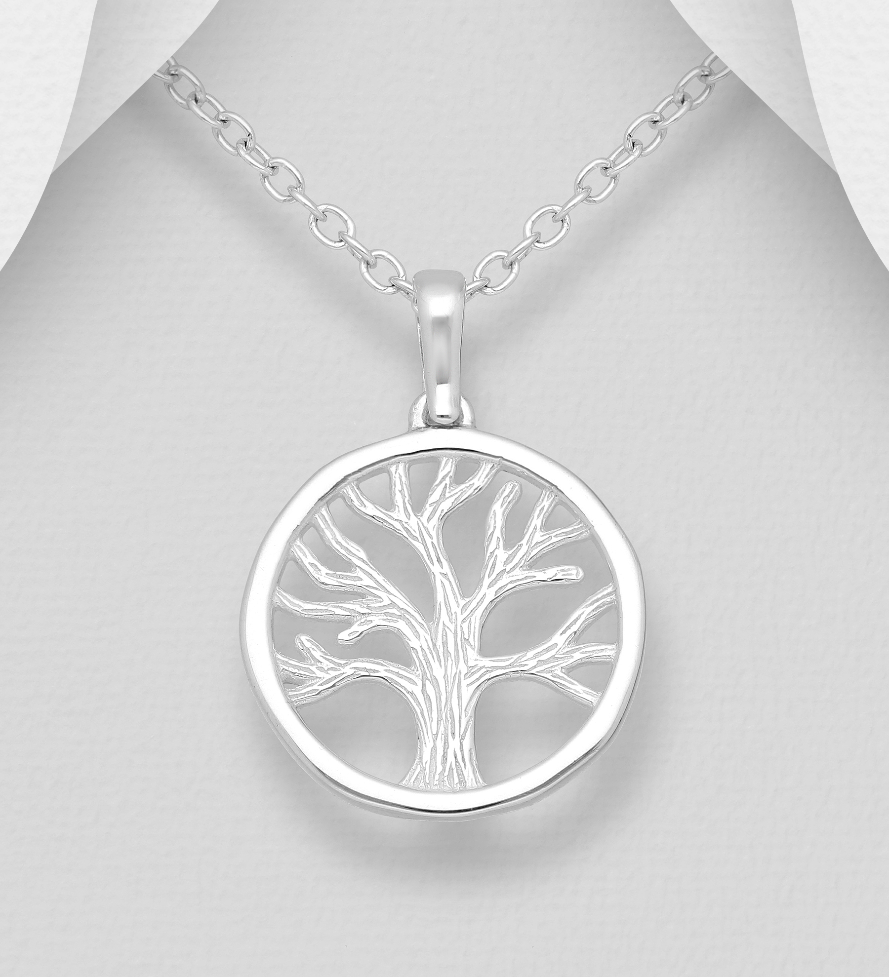 Wholesale 925 Sterling Silver Tree Of Life Pendant - SKU #1063-1473