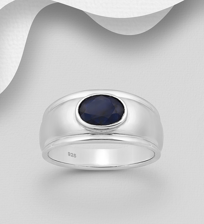 Wholesale 925 Sterling Silver Band Ring, Decorated with Various Gemstones - SKU #883-5331