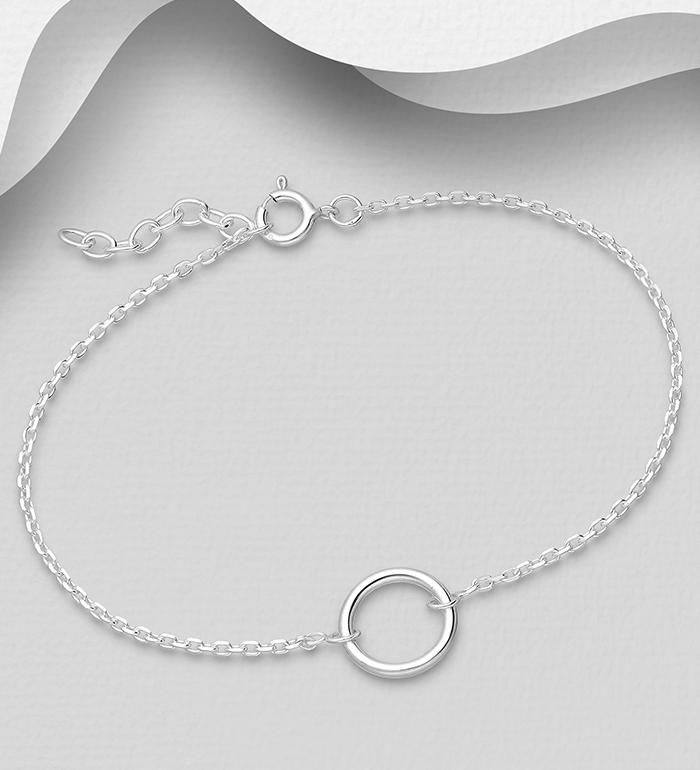 Wholesale 925 Sterling Silver Circle Bracelet - SKU #706-25748