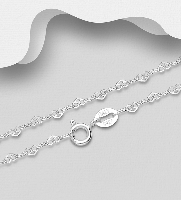 Italian Delight - Wholesale 925 Sterling Silver Mariner Chain, 2 mm Wide, Made in Italy. - SKU #706-26008