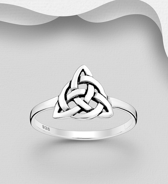 Wholesale 925 Sterling Silver Oxidized
Celtic Ring - SKU #767-907