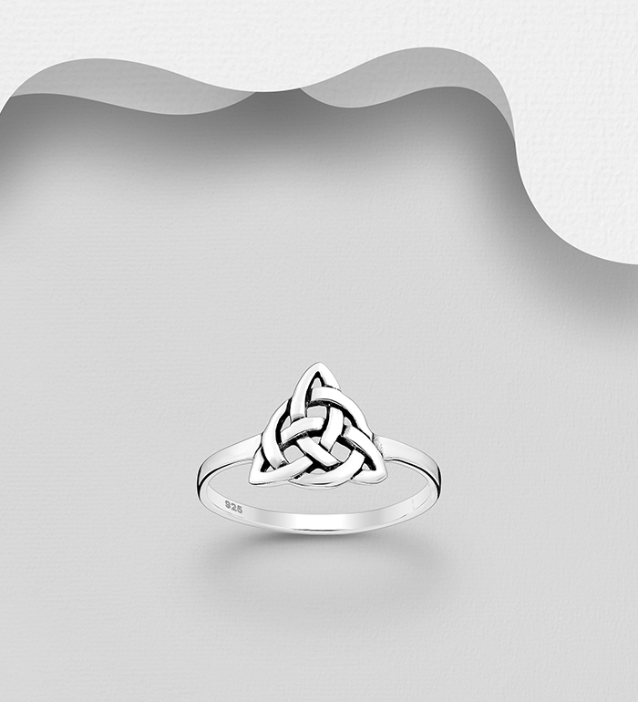 Wholesale 925 Sterling Silver Oxidized
Celtic Ring - SKU #767-907