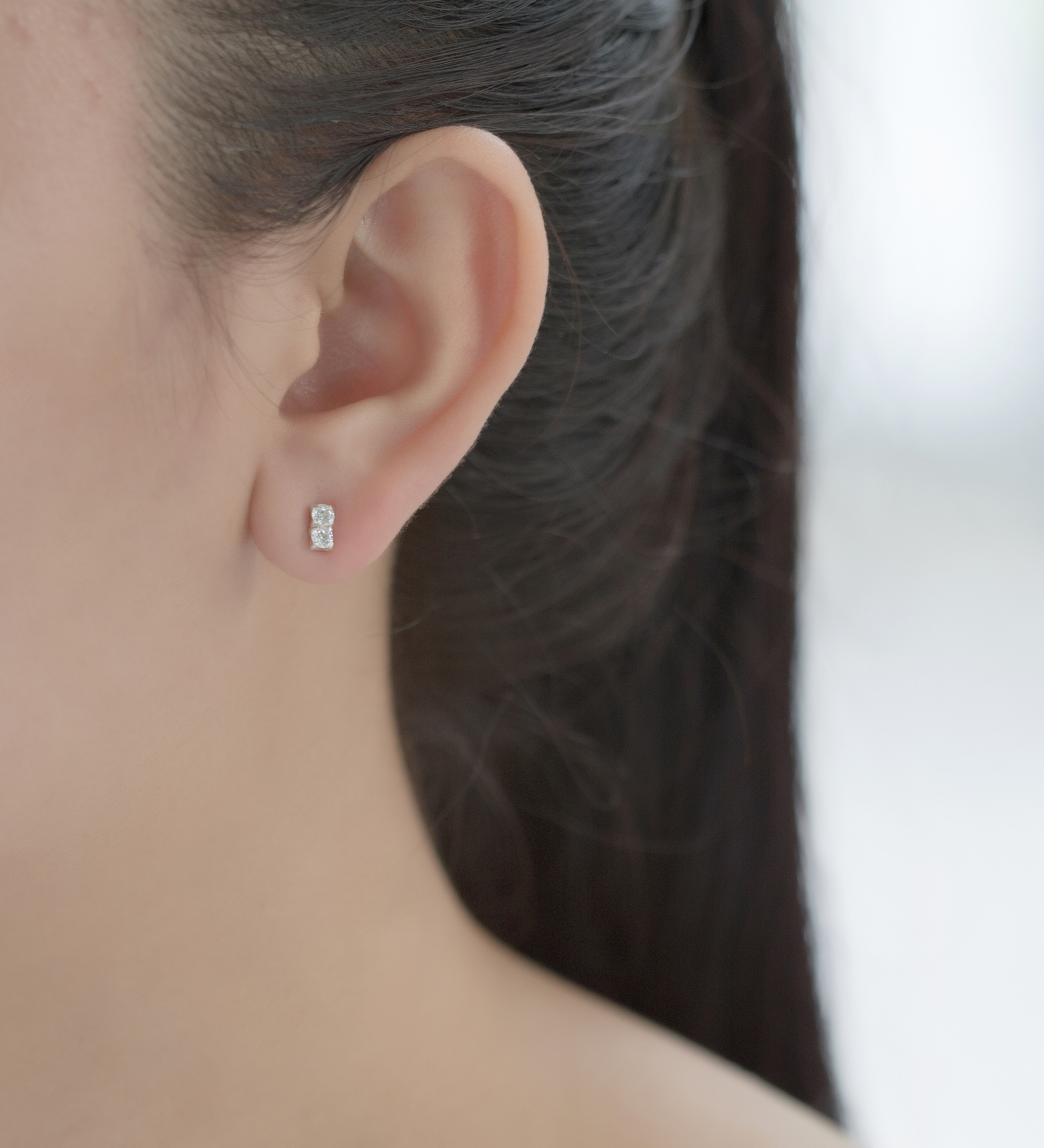 701-20551 - Wholesale 925 Sterling Silver Push-Back Earrings Decorated with CZ Simulated Diamonds