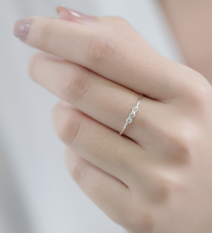 701-18778 - Wholesale 925 Sterling Silver Ring, Decorated with CZ Simulated Diamonds