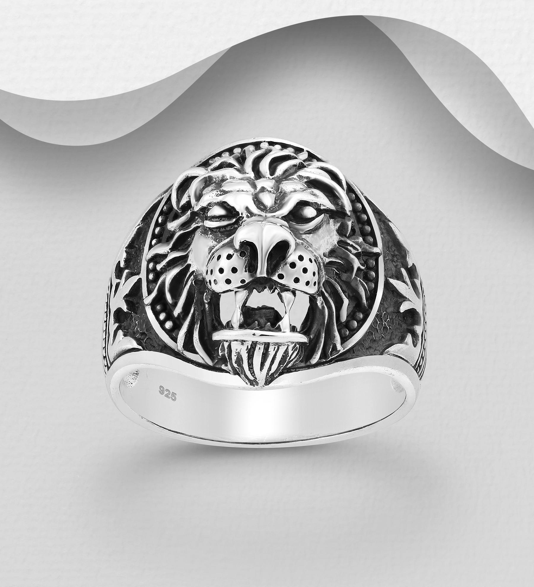 Wholesale 925 Sterling Silver Lion Ring - SKU #1563-440