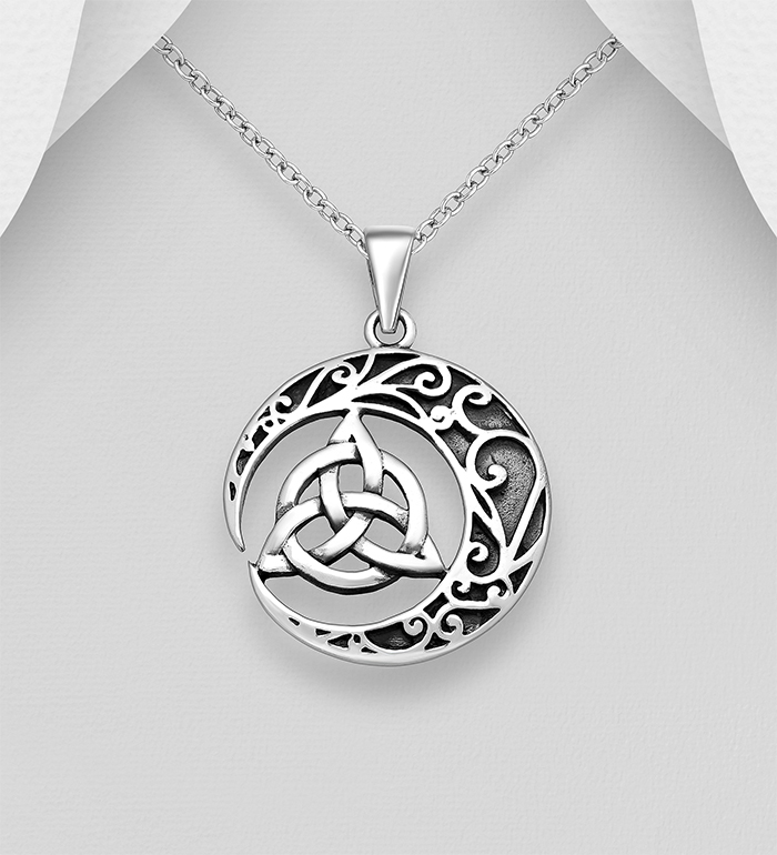Wholesale 925 Sterling Silver Oxidized Celtic Pendant - SKU #767-992