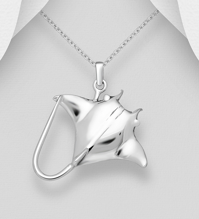 Wholesale 925 Sterling Silver Stingray Pendant - SKU #706-28113
