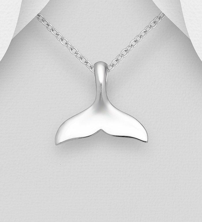Wholesale 925 Sterling Silver Whale Tail Pendant - SKU #706-28309