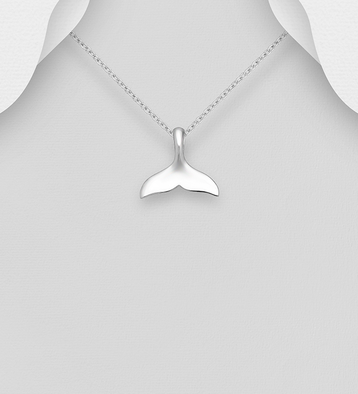 Wholesale 925 Sterling Silver Whale Tail Pendant - SKU #706-28309