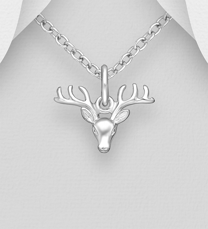 Wholesale 925 Sterling Silver Deer Pendant - SKU #706-28568