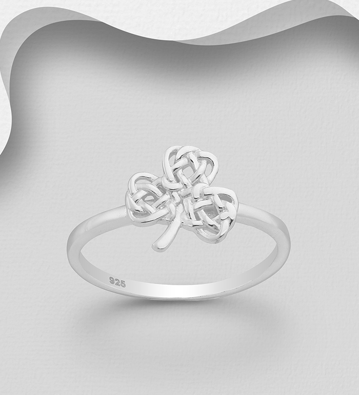 Wholesale 925 Sterling Silver Celtic Clover Ring - SKU #1063-2322