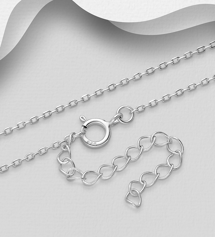 Wholesale 925 Sterling Silver Chain, 1 mm Wide, Made In Thailand. - SKU #706-28816