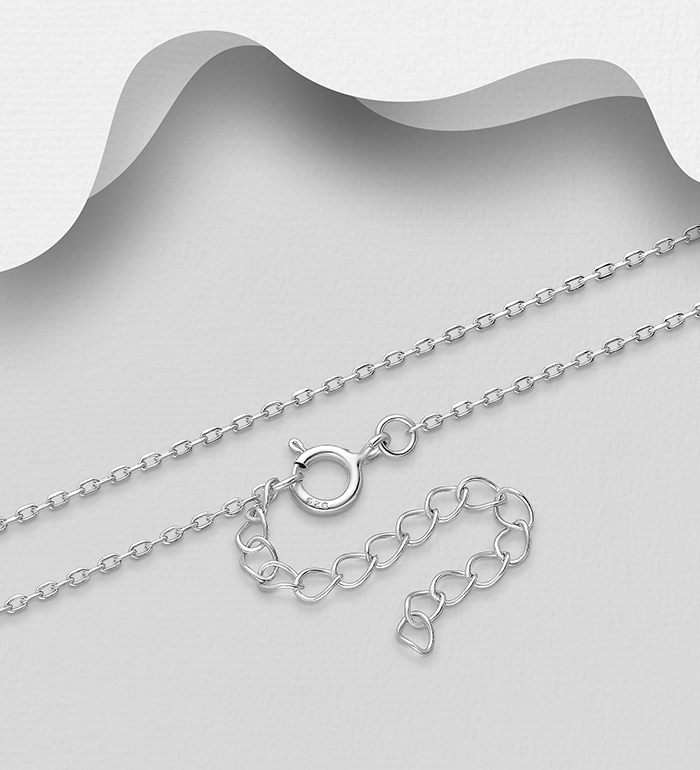 Wholesale 925 Sterling Silver Chain, 1 mm Wide, Made In Thailand. - SKU #706-28816