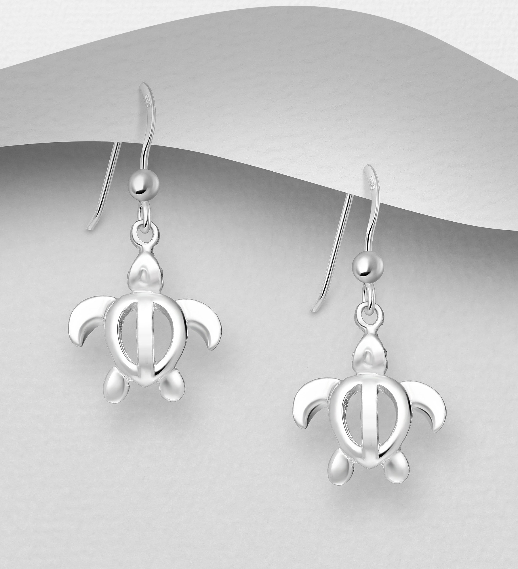 Wholesale 925 Sterling Silver Turtle Hook Earrings - SKU #706-29313