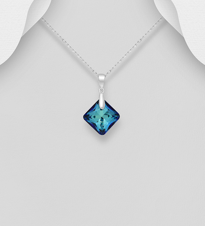Sparkle by 7K - Wholesale 925 Sterling Silver Pendant Decorated with Fine Austrian Crystal - SKU #1583-412