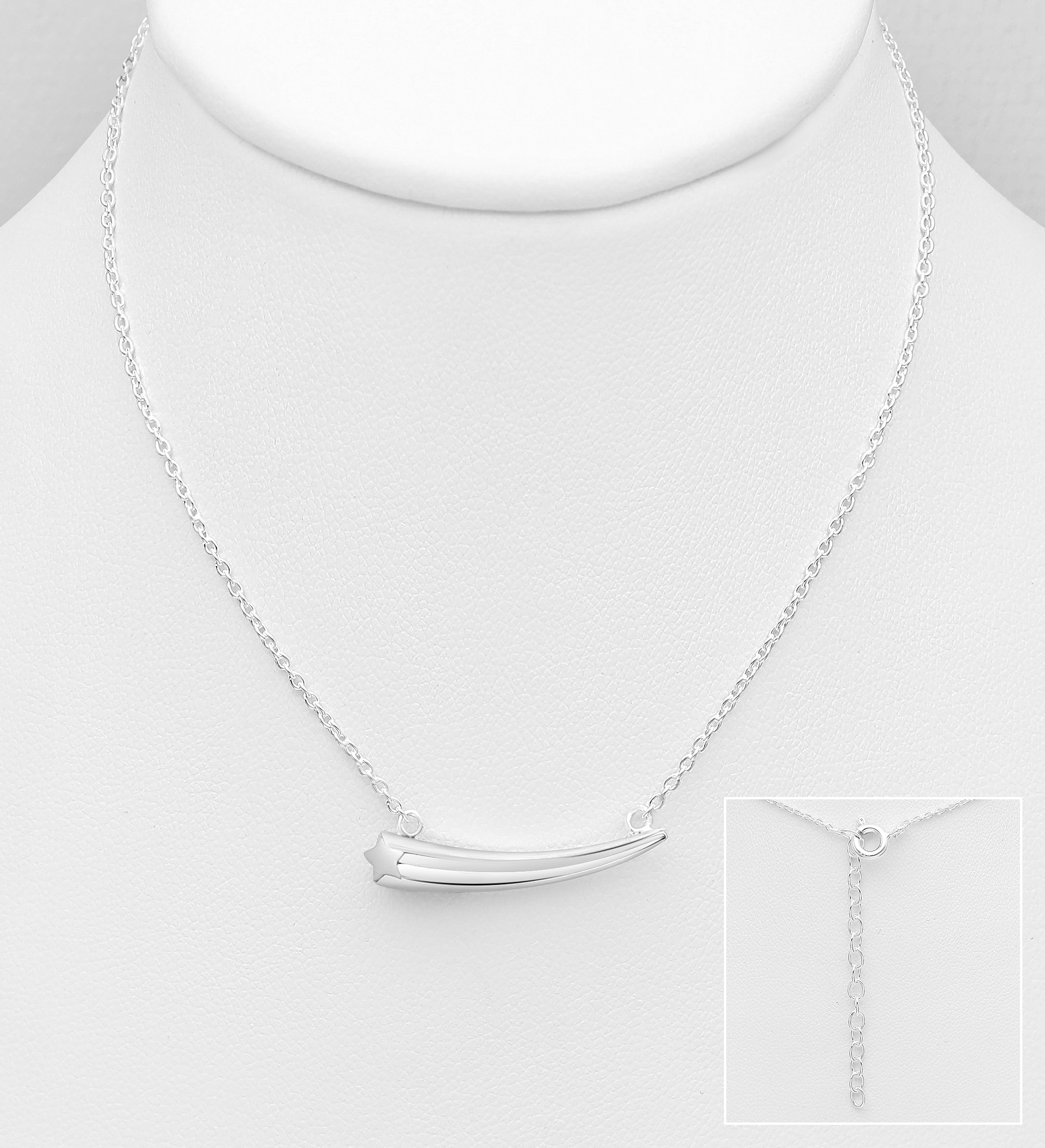 Wholesale 925 Sterling Silver Shooting Star Necklace - SKU #1063-2604
