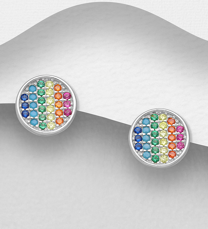 Wholesale 925 Sterling Silver Circle Earrings - SKU #701-23589