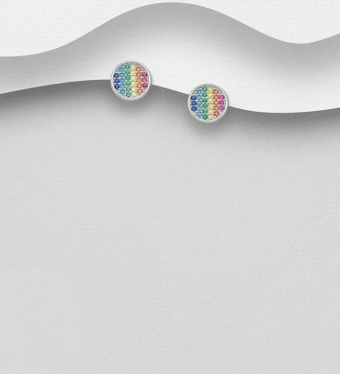 Wholesale 925 Sterling Silver Circle Earrings - SKU #701-23589