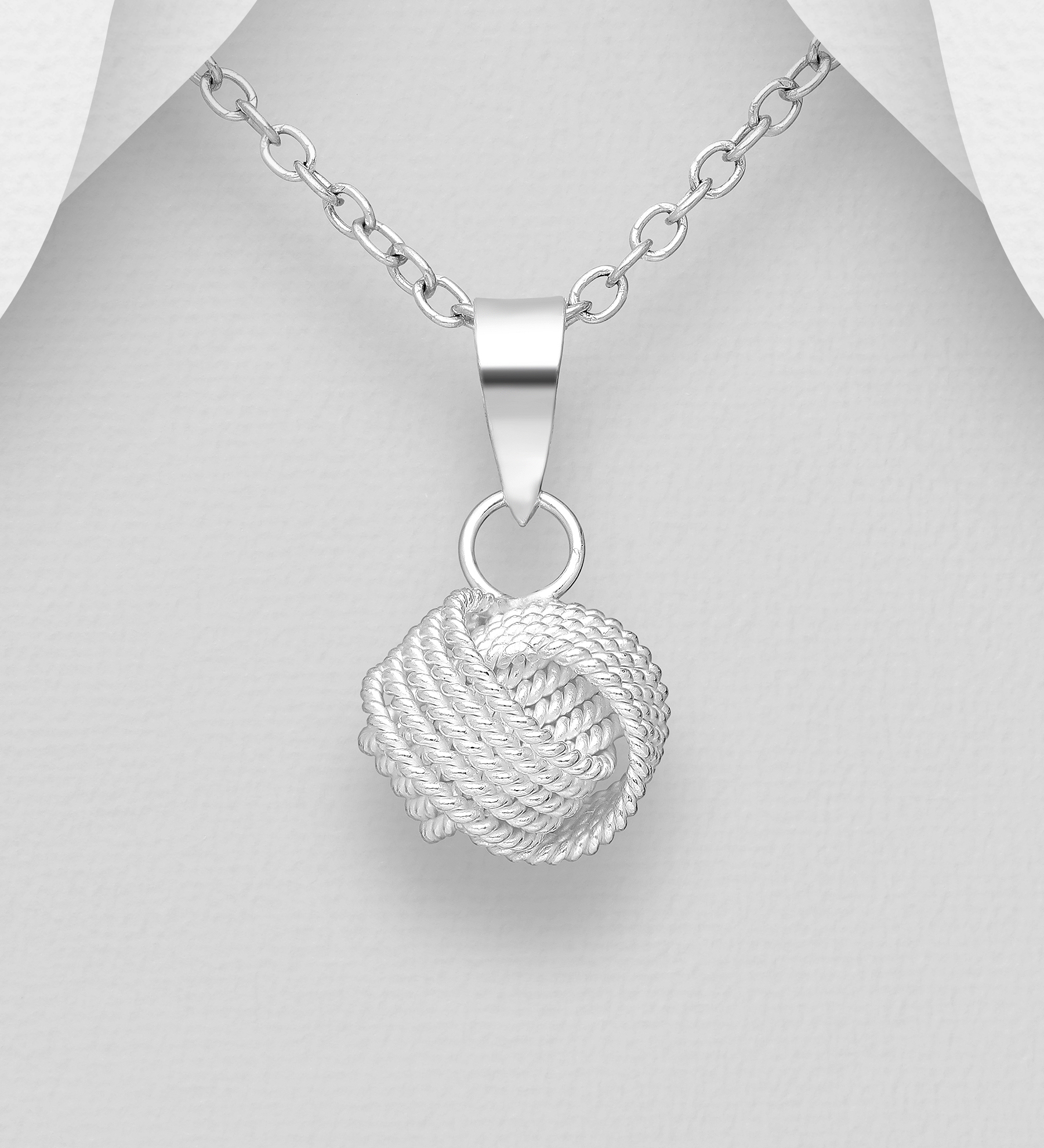 Wholesale 925 Sterling Silver Knot Pendant - SKU #706-30337